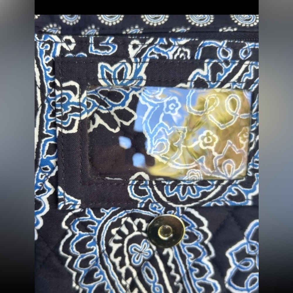 NWOT- Vera Bradley mini hipster Blue bandanna Crossbody Bag - Picture 5 of 7
